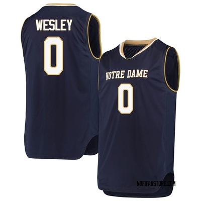 Men's Blake Wesley Notre Dame Fighting Irish Replica Basketball Jerseys - Navy