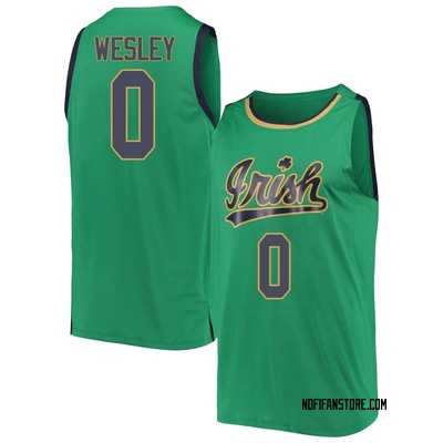Men's Blake Wesley Notre Dame Fighting Irish Replica Kelly Basketball Jerseys - Green