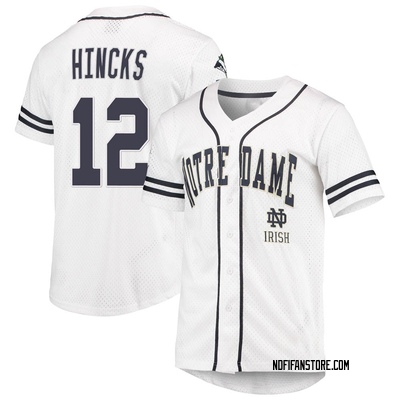 Men's Connor Hincks Notre Dame Fighting Irish Replica Colosseum /Navy Free Spirited Baseball Jersey - White