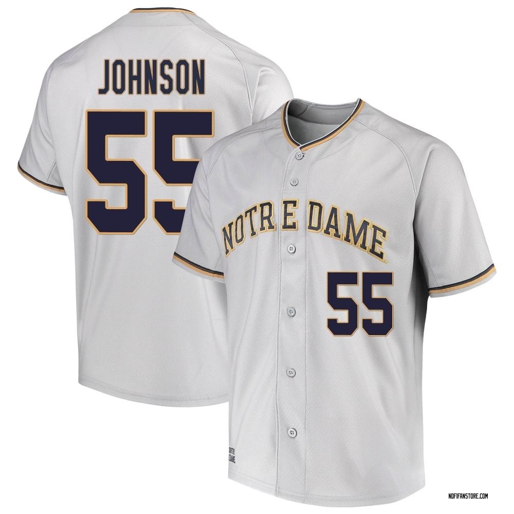 Men's Davis Johnson Notre Dame Fighting Irish Replica Performance Baseball Jersey - Gray