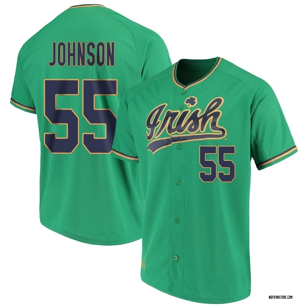 Men's Davis Johnson Notre Dame Fighting Irish Replica Performance Baseball Jersey - Green