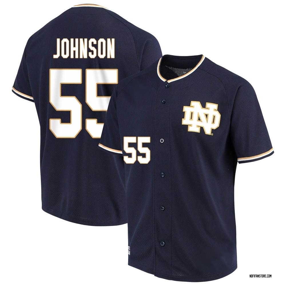 Men's Davis Johnson Notre Dame Fighting Irish Replica Performance Baseball Jersey - Navy