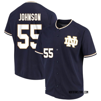 Men's Davis Johnson Notre Dame Fighting Irish Replica Performance Baseball Jersey - Navy