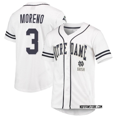 Men's Estevan Moreno Notre Dame Fighting Irish Replica Colosseum /Navy Free Spirited Baseball Jersey - White