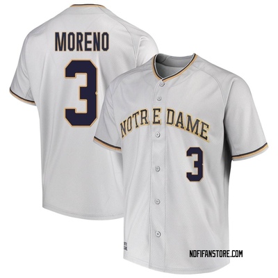Men's Estevan Moreno Notre Dame Fighting Irish Replica Performance Baseball Jersey - Gray