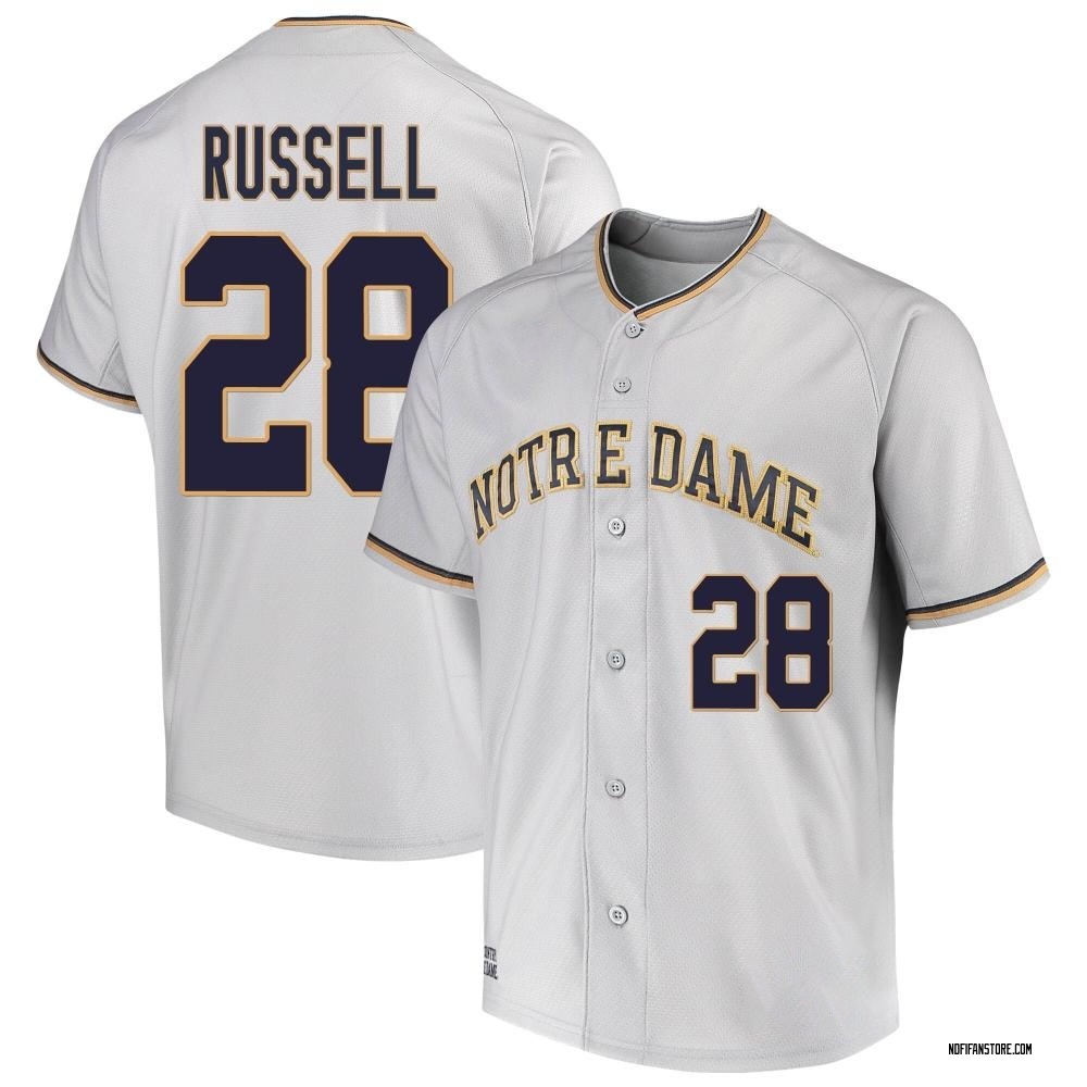 Men's Hunter Russell Notre Dame Fighting Irish Replica Performance Baseball Jersey - Gray
