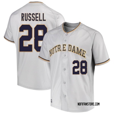 Men's Hunter Russell Notre Dame Fighting Irish Replica Performance Baseball Jersey - Gray