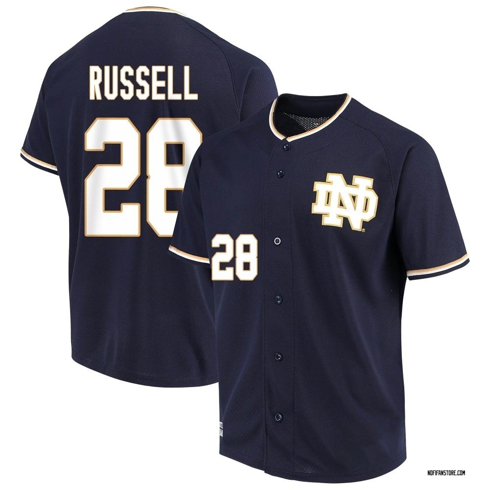 Men's Hunter Russell Notre Dame Fighting Irish Replica Performance Baseball Jersey - Navy