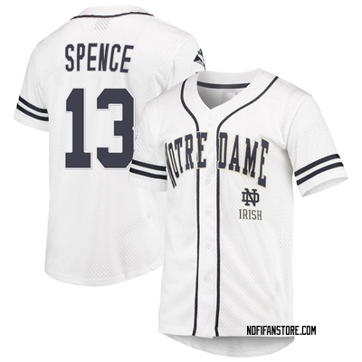 Men's Joey Spence Notre Dame Fighting Irish Replica Colosseum /Navy Free Spirited Baseball Jersey - White