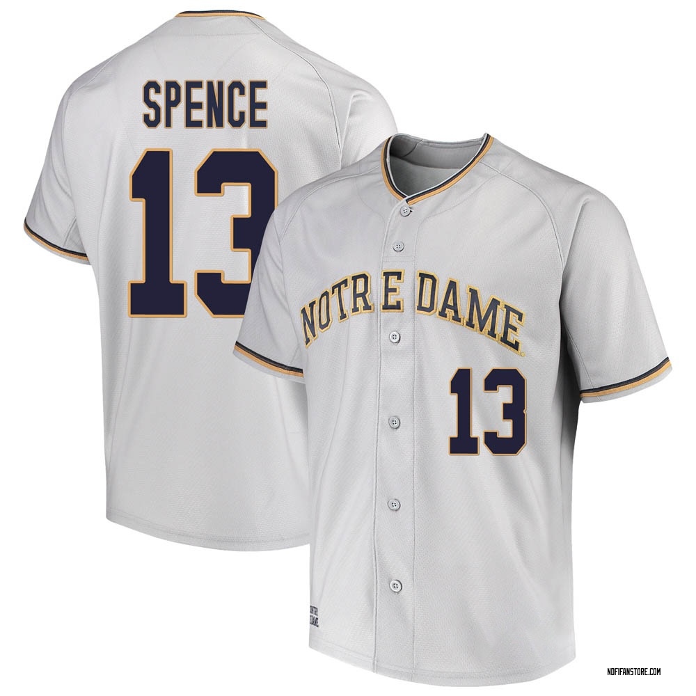 Men's Joey Spence Notre Dame Fighting Irish Replica Performance Baseball Jersey - Gray