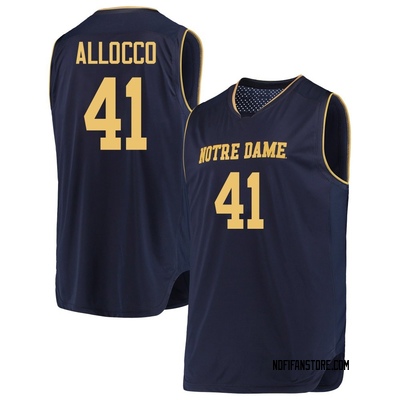Men's Matt Allocco Notre Dame Fighting Irish Replica Navy/ Basketball Jerseys - Gold