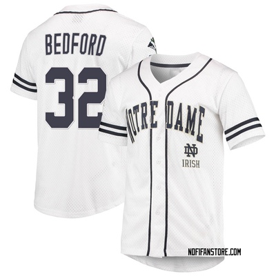 Men's Matt Bedford Notre Dame Fighting Irish Replica Colosseum /Navy Free Spirited Baseball Jersey - White