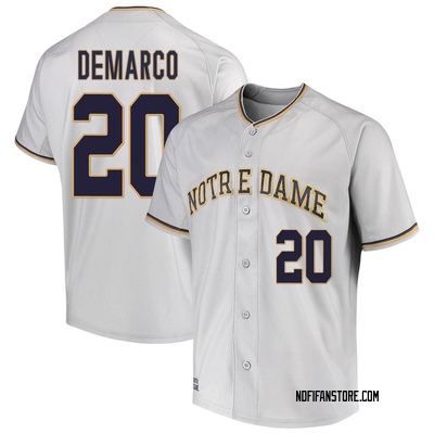 Men's Nick DeMarco Notre Dame Fighting Irish Replica Performance Baseball Jersey - Gray