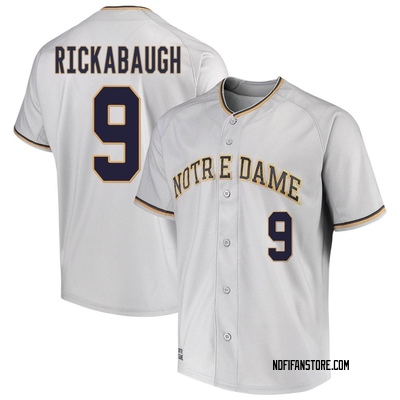 Men's RJ Rickabaugh Notre Dame Fighting Irish Replica Performance Baseball Jersey - Gray