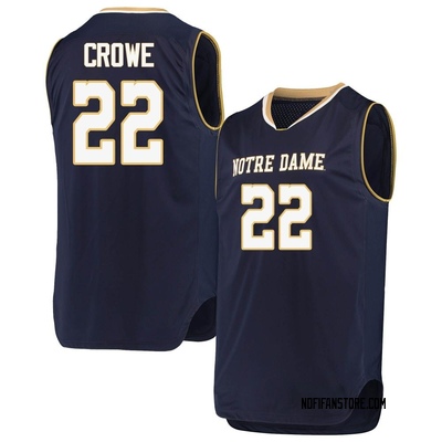Men's Thomas Crowe Notre Dame Fighting Irish Replica Basketball Jerseys - Navy