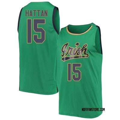 Men's Thomas Hattan Notre Dame Fighting Irish Replica Kelly Basketball Jerseys - Green
