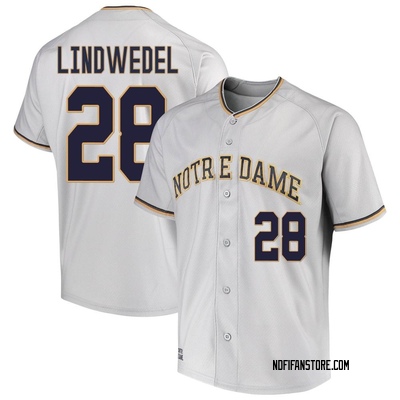 Men's Tony Lindwedel Notre Dame Fighting Irish Replica Performance Baseball Jersey - Gray