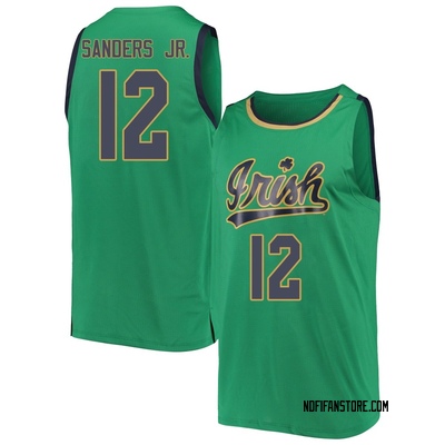 Men's Tony Sanders Jr. Notre Dame Fighting Irish Replica Kelly Basketball Jerseys - Green