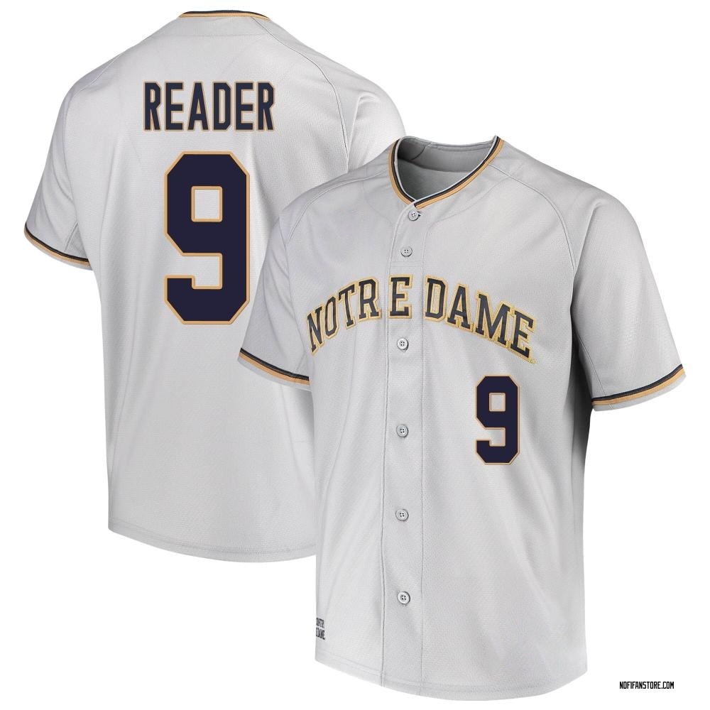 Men's Troy Reader Notre Dame Fighting Irish Replica Performance Baseball Jersey - Gray