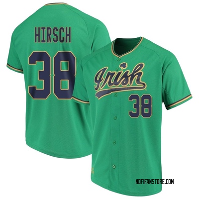 Men's Xavier Hirsch Notre Dame Fighting Irish Replica Performance Baseball Jersey - Green
