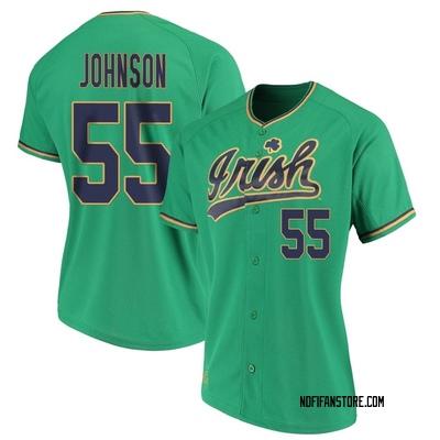 Women's Davis Johnson Notre Dame Fighting Irish Replica Performance Baseball Jersey - Green