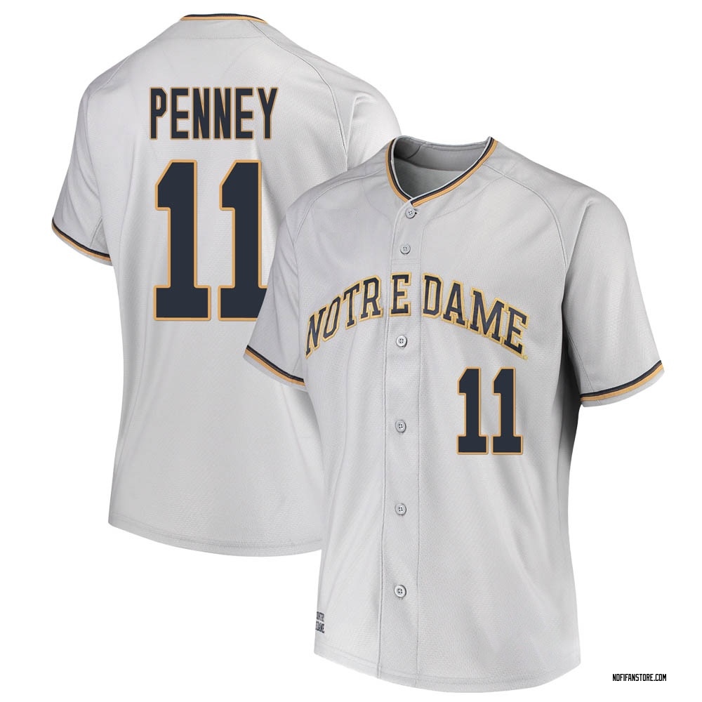 Women's Jack Penney Notre Dame Fighting Irish Replica Performance Baseball Jersey - Gray