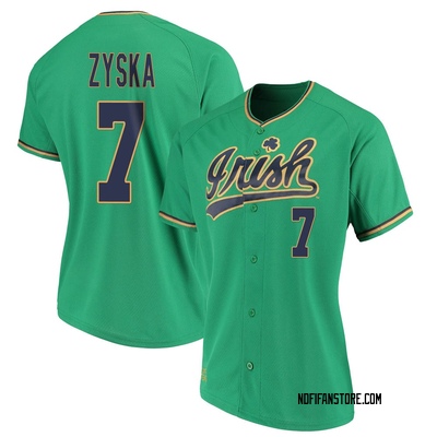 Women's Jack Zyska Notre Dame Fighting Irish Replica Performance Baseball Jersey - Green