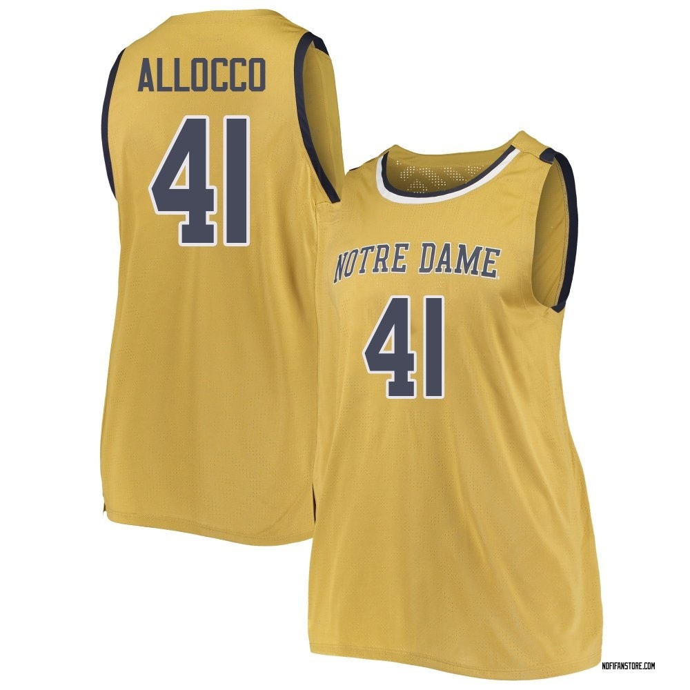 Women's Matt Allocco Notre Dame Fighting Irish Replica Basketball Jerseys - Gold