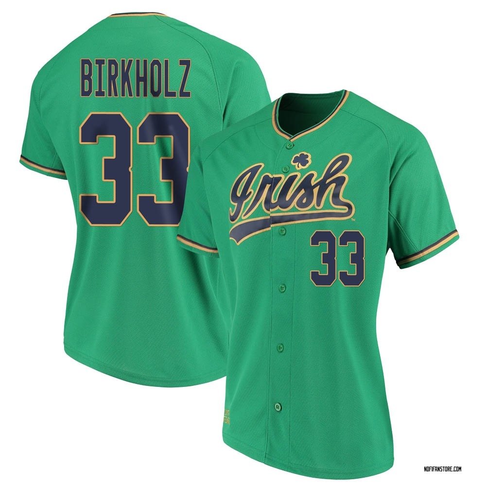 Women's Radek Birkholz Notre Dame Fighting Irish Replica Performance Baseball Jersey - Green