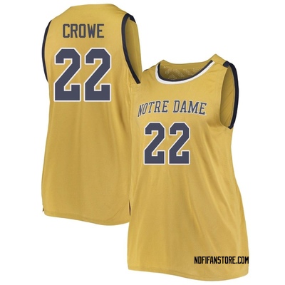 Women's Thomas Crowe Notre Dame Fighting Irish Replica Basketball Jerseys - Gold