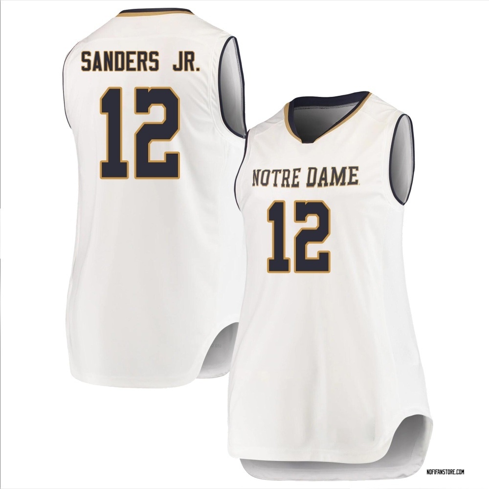 Women's Tony Sanders Jr. Notre Dame Fighting Irish Replica Basketball Jerseys - White