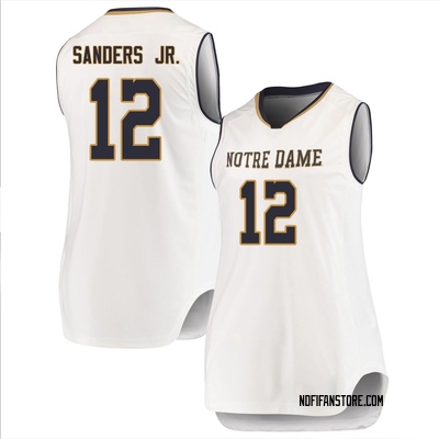 Women's Tony Sanders Jr. Notre Dame Fighting Irish Replica Basketball Jerseys - White