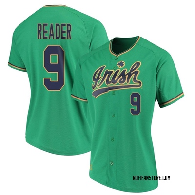 Women's Troy Reader Notre Dame Fighting Irish Replica Performance Baseball Jersey - Green