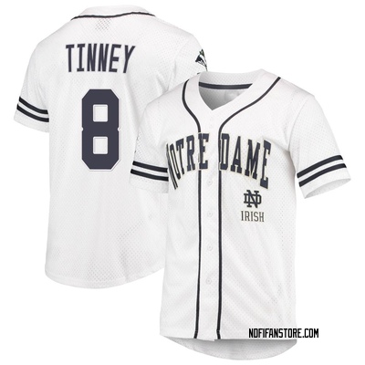 Youth Carson Tinney Notre Dame Fighting Irish Replica Colosseum /Navy Free Spirited Baseball Jersey - White