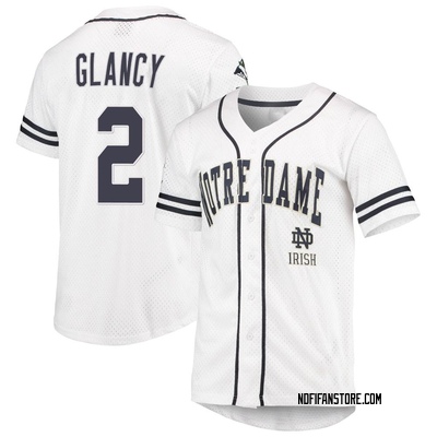 Youth David Glancy Notre Dame Fighting Irish Replica Colosseum /Navy Free Spirited Baseball Jersey - White