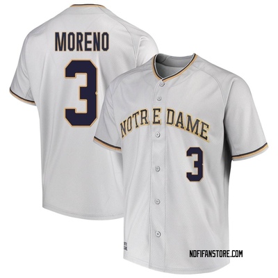 Youth Estevan Moreno Notre Dame Fighting Irish Replica Performance Baseball Jersey - Gray