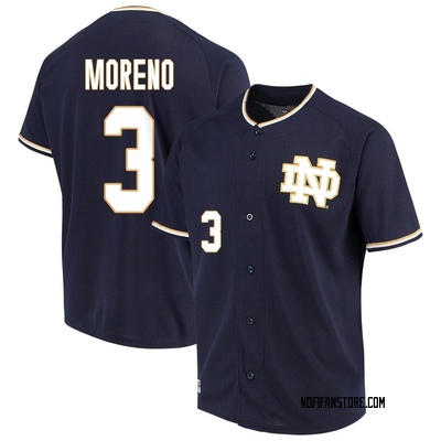 Youth Estevan Moreno Notre Dame Fighting Irish Replica Performance Baseball Jersey - Navy