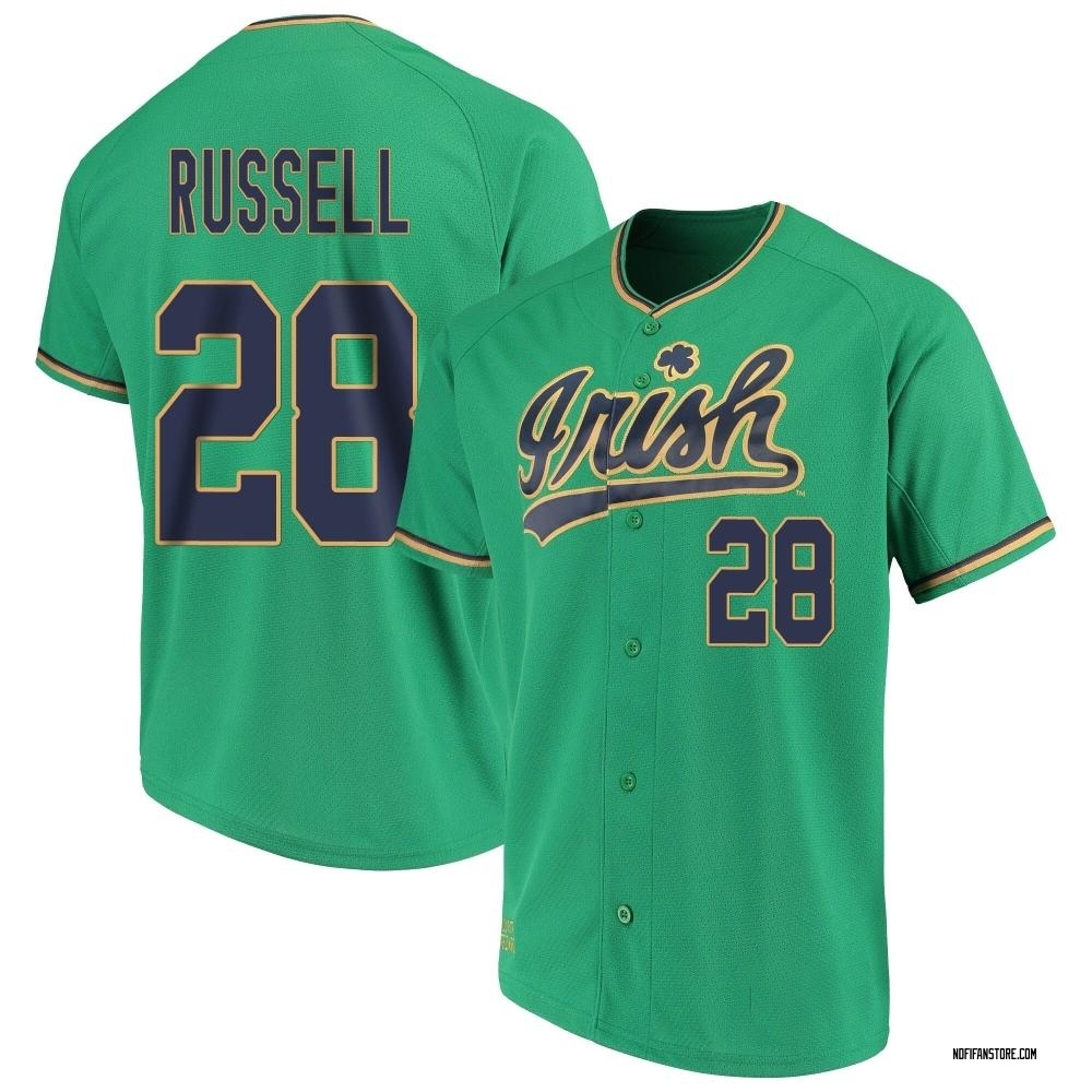 Youth Hunter Russell Notre Dame Fighting Irish Replica Performance Baseball Jersey - Green
