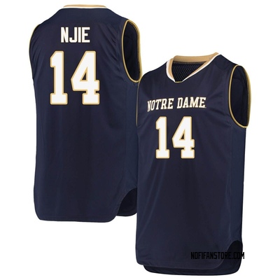 Youth Kebba Njie Notre Dame Fighting Irish Replica Basketball Jerseys - Navy
