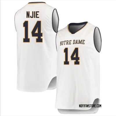 Youth Kebba Njie Notre Dame Fighting Irish Replica Basketball Jerseys - White