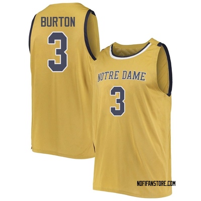 Youth Markus Burton Notre Dame Fighting Irish Replica Basketball Jerseys - Gold