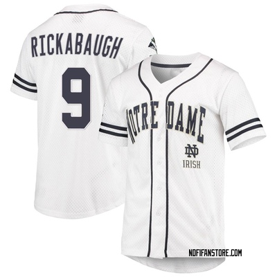 Youth RJ Rickabaugh Notre Dame Fighting Irish Replica Colosseum /Navy Free Spirited Baseball Jersey - White