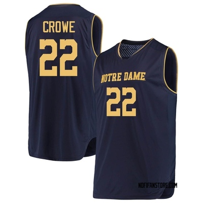 Youth Thomas Crowe Notre Dame Fighting Irish Replica Navy/ Basketball Jerseys - Gold