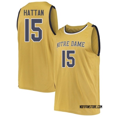Youth Thomas Hattan Notre Dame Fighting Irish Replica Basketball Jerseys - Gold