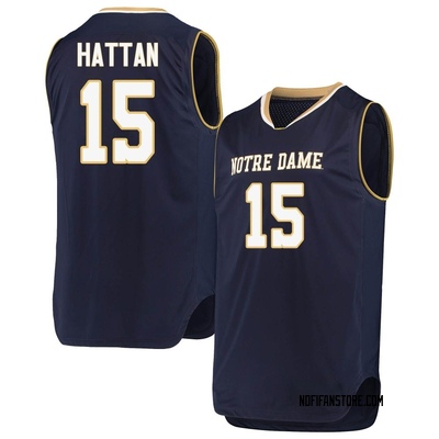 Youth Thomas Hattan Notre Dame Fighting Irish Replica Basketball Jerseys - Navy