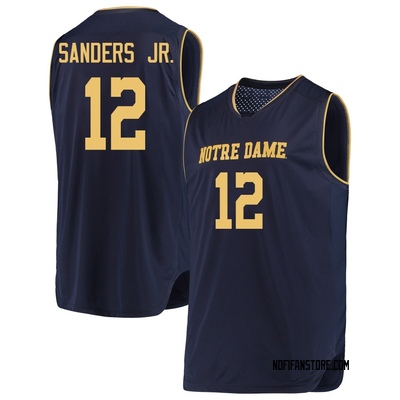 Youth Tony Sanders Jr. Notre Dame Fighting Irish Replica Navy/ Basketball Jerseys - Gold