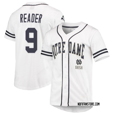 Youth Troy Reader Notre Dame Fighting Irish Replica Colosseum /Navy Free Spirited Baseball Jersey - White