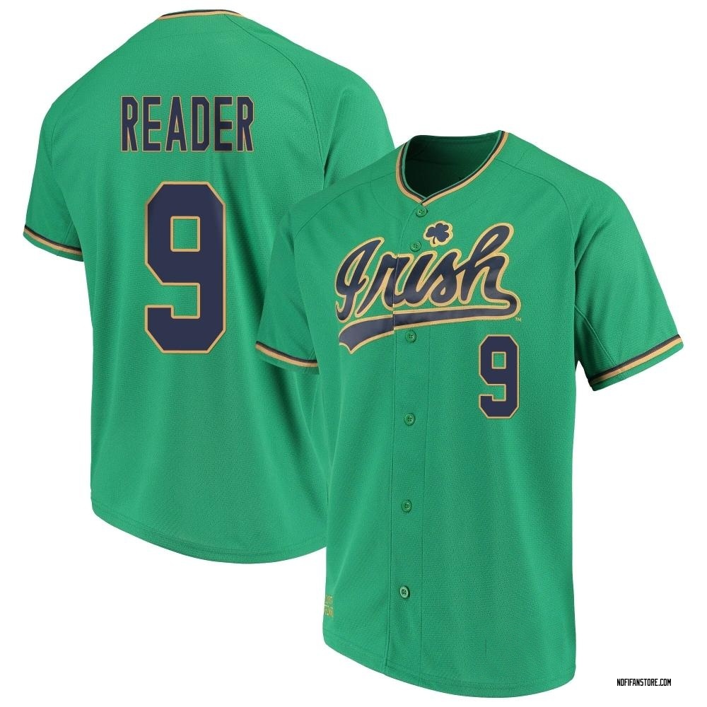 Youth Troy Reader Notre Dame Fighting Irish Replica Performance Baseball Jersey - Green