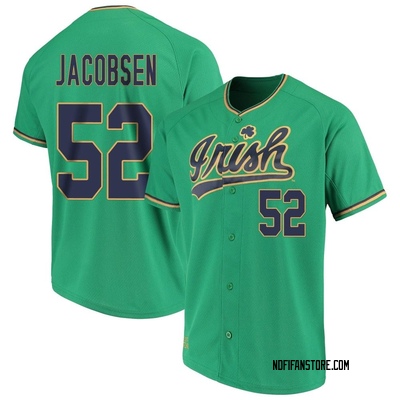 Youth Will Jacobsen Notre Dame Fighting Irish Replica Performance Baseball Jersey - Green