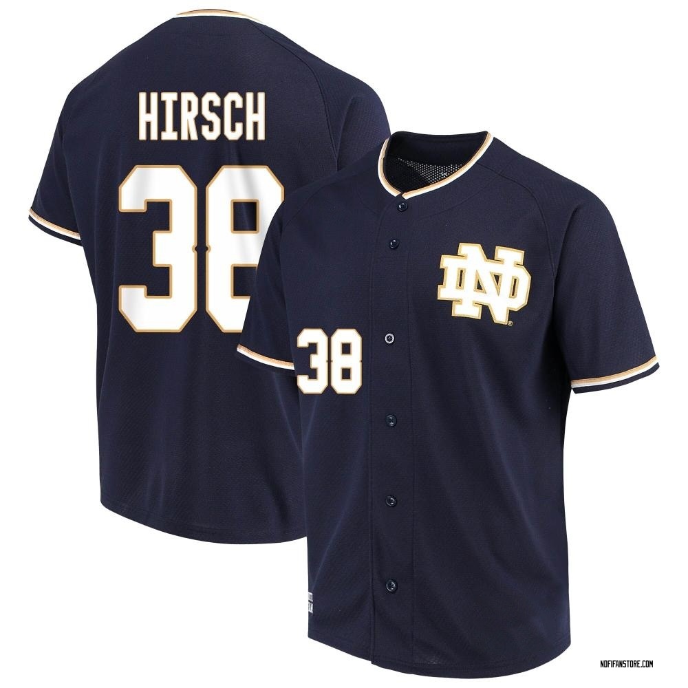 Youth Xavier Hirsch Notre Dame Fighting Irish Replica Performance Baseball Jersey - Navy